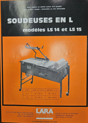 LARA STRIC et PACK JUNIOR. - Création des marques LARA et PACK JUNIOR
- Commercialisation de machines d'emballage par mise sous film
- LARA WOOD
- ROUTE EXPRESS
- LARA PACK JUNIOR